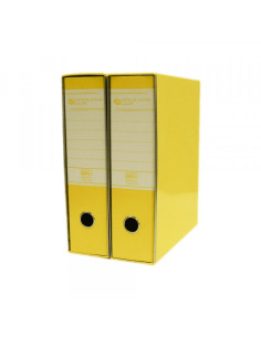 Registrator A4 sa metalnim ojačanjem plastificiran žuti široki