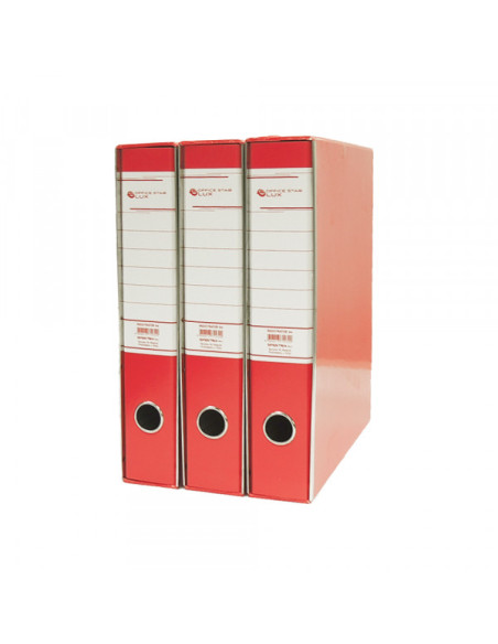 Registrator A4 sa metalnim ojačanjem plastificiran crveni uski