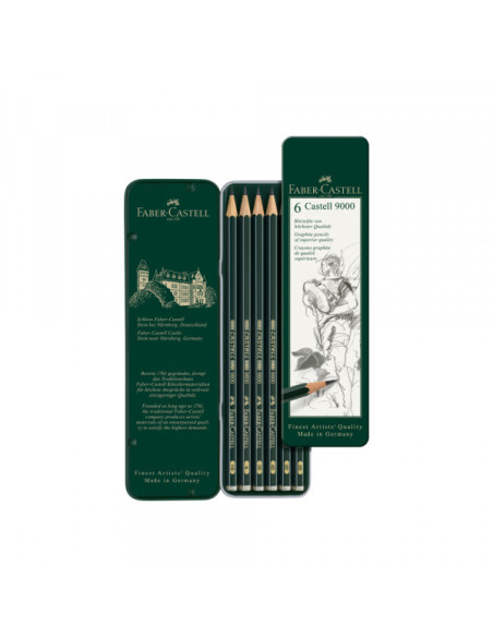 Grafitna olovka set FaberCastell 9000 1/6 Grafitna olovka set FaberCastell 9000 1/6