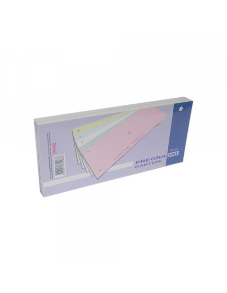 Pregradni karton skr 240x105mm 170g 1/100 plavi intezivni