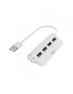 USB HUB Hama 4 porta, USB A 2.0, beli