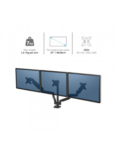 Nosač Monitora Fellowes Platinum Series trostruki 8042601 crni Nosač Monitora Fellowes Platinum Series trostruki 8042601 crni