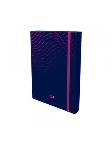 Fascikla OPT Exabox 3cm MAX teget/pink lastiš