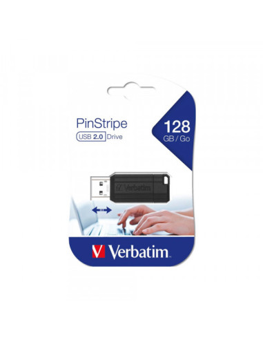 Flash USB 128GB Verbatim 2.0 Pinstripe