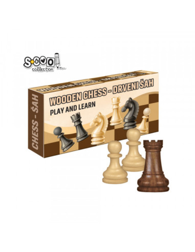 Šah drveni veliki 37,7x19x5cm SC2105