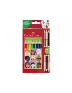 Drvene bojice Faber Castel Children triangular 1/12 + 3 bicolor 511514