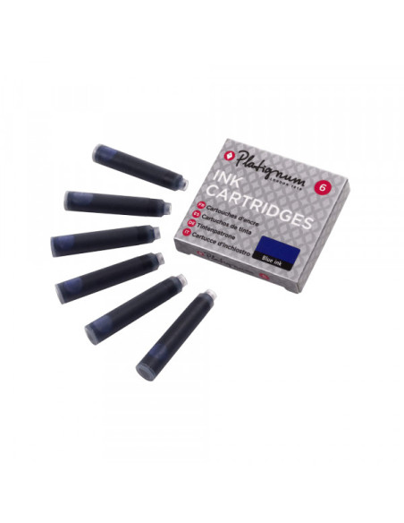 Patrone za Naliv pero Platignum, standardne, 6 kom/kut, plave