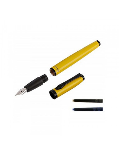 Naliv pero Platignum Studio, žuto, poklon kutija