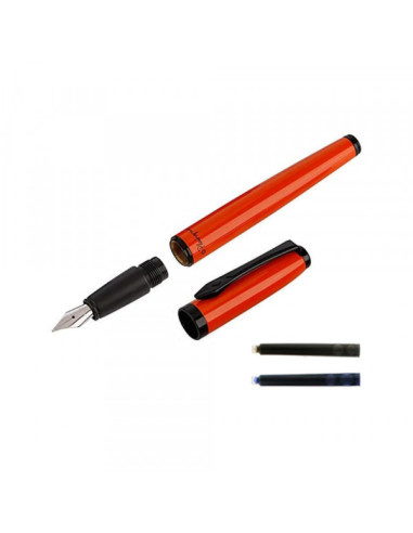 Naliv pero Platignum Studio, oranž, poklon kutija