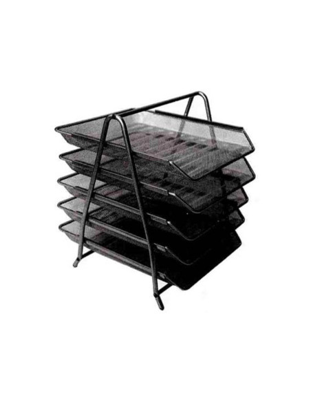 Polica žičana crna 1/5