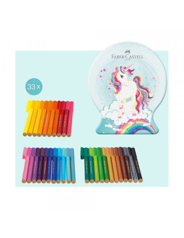 Flomaster set Faber Castell 1/33 Connector Unicorn met. kut. 155544