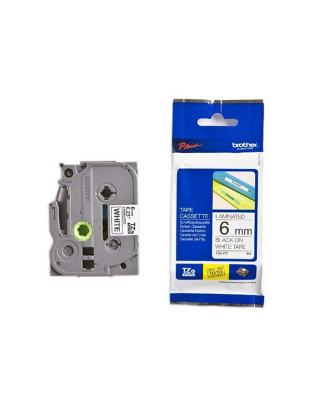 TZe-211 crna na belo 6mm TZe-211 crna na belo 6mm