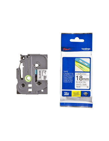 TZe-241 crna na belo 18mm