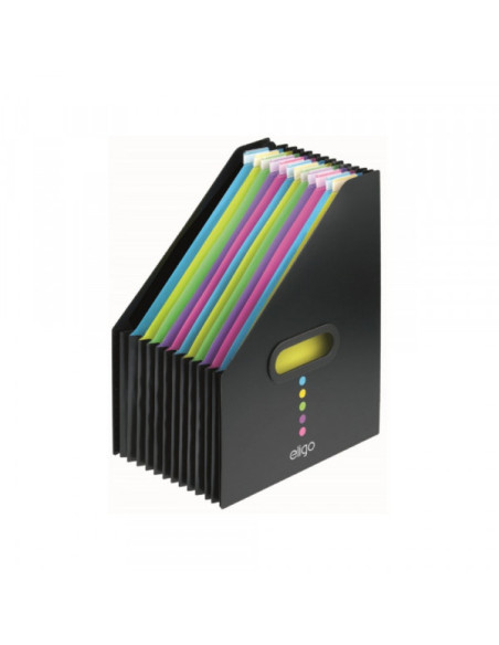 Stoni organajzer 13 pregrada Snopake Eligo, portrait, crni Stoni organajzer 13 pregrada Snopake Eligo, portrait, crni