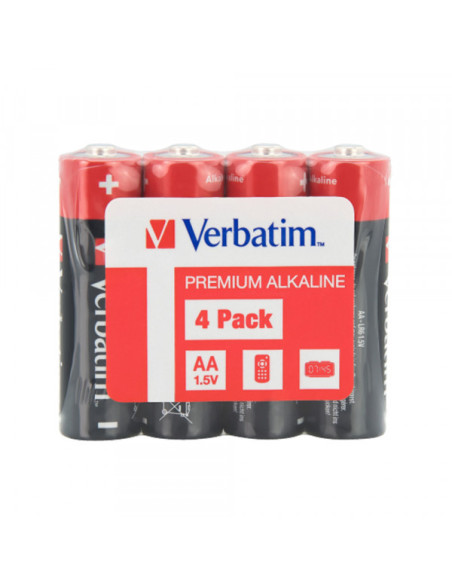 Baterija LR 6 alkalna Verbatim AA 1/4 blister