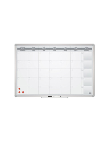 Planer tabla 2x3 TP004, mesečna 60x90cm alu ram