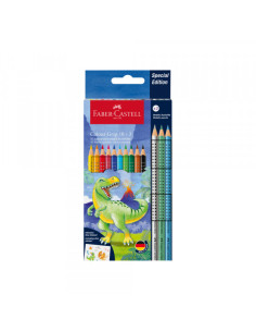 Drvene bojice Faber Castell GRIP 1/10 Dinosaurus+3 Sparkle 201545