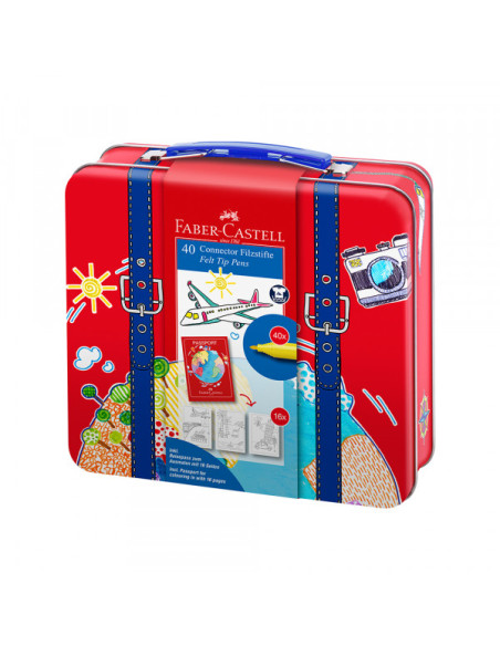 Flomaster set Faber Castell 1/40 Connector Koferče 155535 Flomaster set Faber Castell 1/40 Connector Koferče 155535