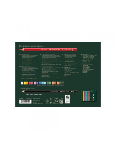 Drvene Bojice Faber Castell Polychromos 1/23 + pitt graph mat 210052