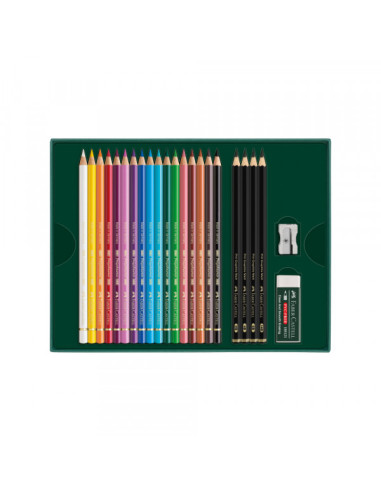 Drvene Bojice Faber Castell Polychromos 1/23 + pitt graph mat 210052