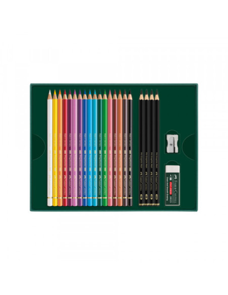 Drvene Bojice Faber Castell Polychromos 1/23 + pitt graph mat 210052