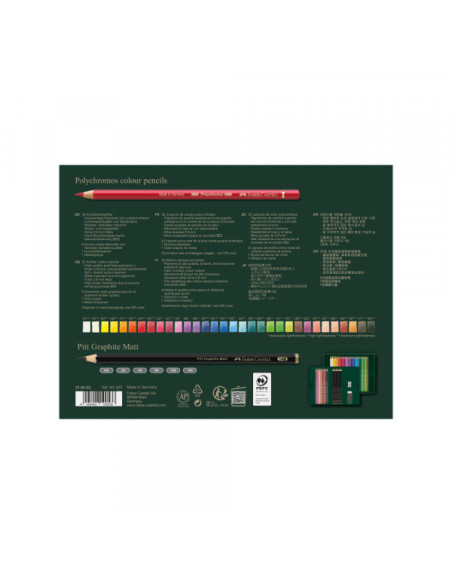 Drvene Bojice Faber Castell Polychromos 1/40 + pitt graph mat 210053