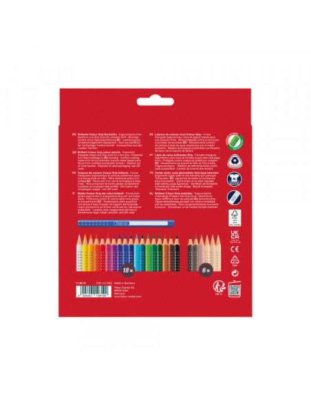 Drvene bojice Faber Castell GRIP Skin Tones 1/18+6 112819 Drvene bojice Faber Castell GRIP Skin Tones 1/18+6 112819