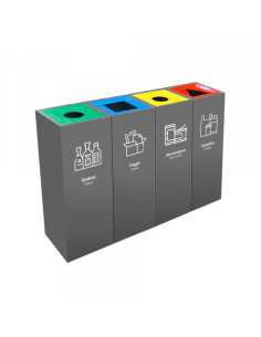 Set kanti za reciklažu MARK antracit 4u1