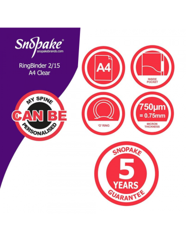 Klaser PVC Snopake A4 2 prstena 15mm, Superline Clear