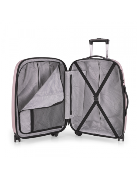 Kofer srednji Gabol 48x67x27 cm ABS 70l-3,7 kg Paradisl pastelno rozi