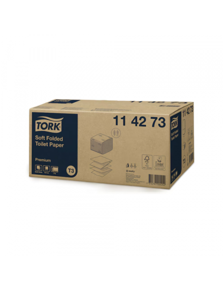 Toalet papir za dispenzer Tork T3 Premium složivi 252 lis 1/30 114273