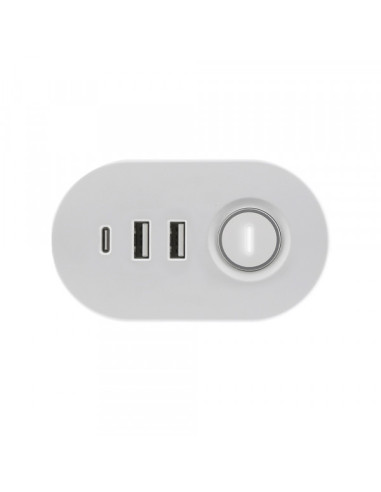 Produžni kabl SL3000 3 utičnice, 1,5m USB A/C, beli