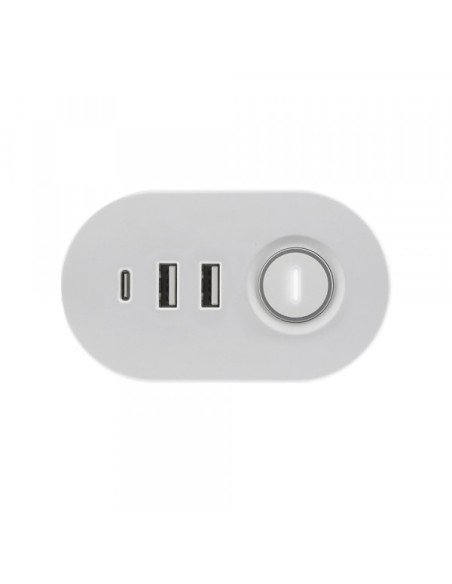 Produžni kabl SL3000 3 utičnice, 1,5m USB A/C, beli Produžni kabl SL3000 3 utičnice, 1,5m USB A/C, beli