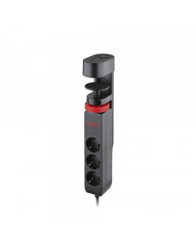 Produžni kabl SL3000 3 utičnice, 1,5m USB A/C, crni