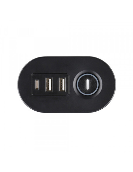 Produžni kabl SL3000 3 utičnice, 1,5m USB A/C, crni Produžni kabl SL3000 3 utičnice, 1,5m USB A/C, crni