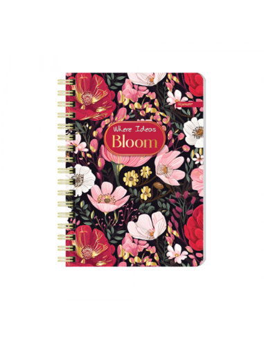 Sveska A6 Bloom spirala dikto 60l