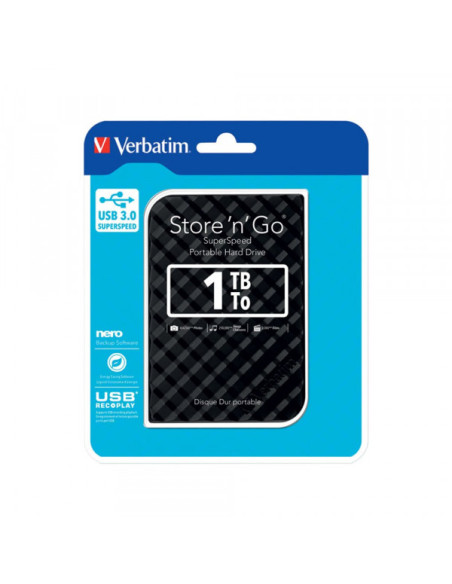 Eksterni hard disk Verbatim 2.5 1TB 3.0 crni Eksterni hard disk Verbatim 2.5 1TB 3.0 crni