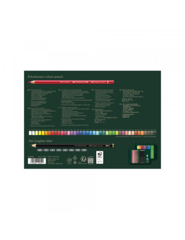 Drvene Bojice Faber Castell Polychromos 1/50 + pitt graph mat 210054