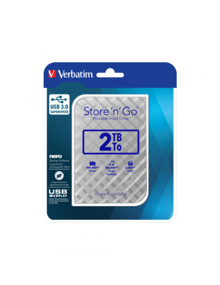 Eksterni hard disk Verbatim StoreNGo 2TB 3.0 srebrni Eksterni hard disk Verbatim StoreNGo 2TB 3.0 srebrni