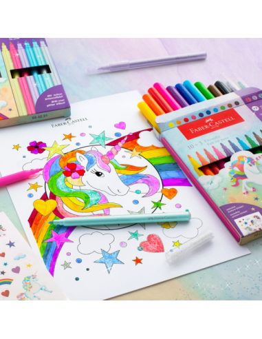 Flomaster školski Faber Castell Unicorn 1/10+3 554213