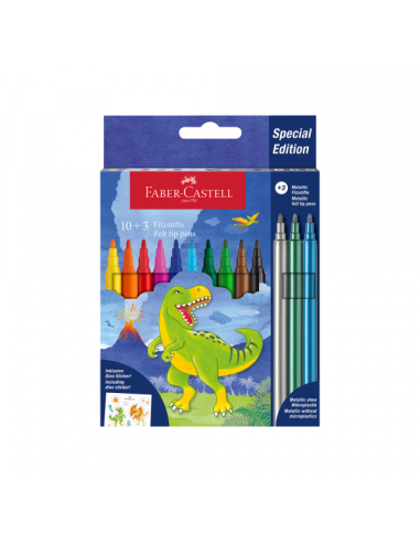 Flomaster školski Faber Castell 1/10+3 Dinosaur 554214