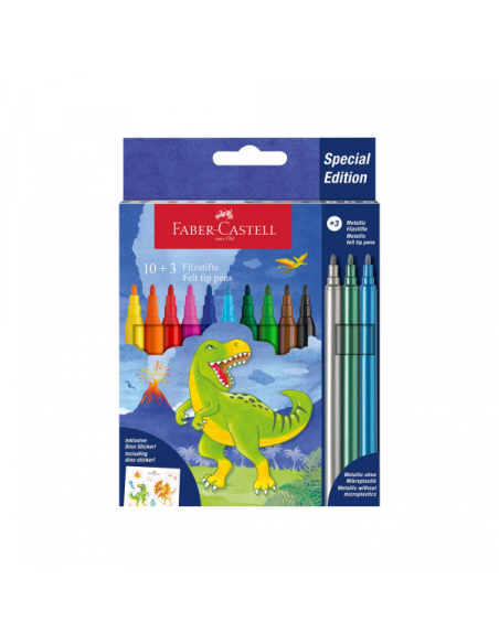 Flomaster školski Faber Castell 1/10+3 Dinosaur 554214 Flomaster školski Faber Castell 1/10+3 Dinosaur 554214