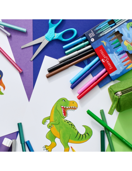 Flomaster školski Faber Castell 1/10+3 Dinosaur 554214 Flomaster školski Faber Castell 1/10+3 Dinosaur 554214