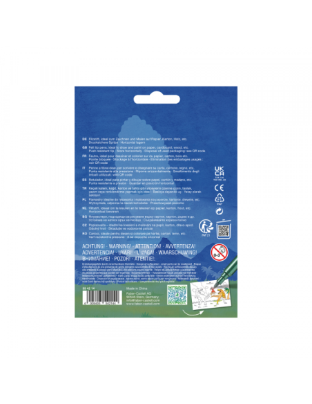 Flomaster školski Faber Castell 1/10+3 Dinosaur 554214 Flomaster školski Faber Castell 1/10+3 Dinosaur 554214