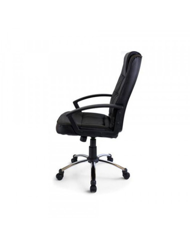 Radna fotelja LGA68 CR crna eko koža