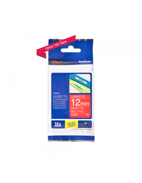 TZe-435 belo na crveno 12mm TZe-435 belo na crveno 12mm