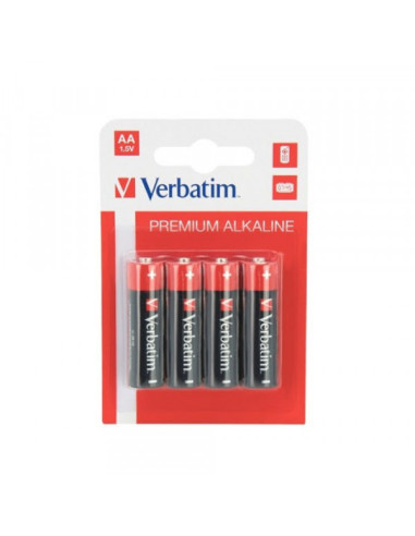 Baterija LR 6 alkalna Verbatim AA 1/4 blister