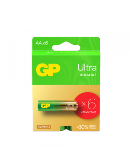 Baterija GP ultra alkalna LR06 AA 4+2