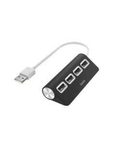 USB HUB Hama 4 porta, USB A 2.0, crni