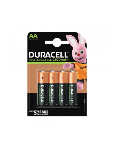 Baterija punjiva R6 2500 mah Duracell 1/4